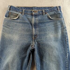 Vintage 1983 Levis Jeans Mens 38x28 Blue 50619 Student Fit Faded Whisker Cut Off